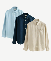 Kit 3 Camisas Sociais Regular Fit Signature em Linho