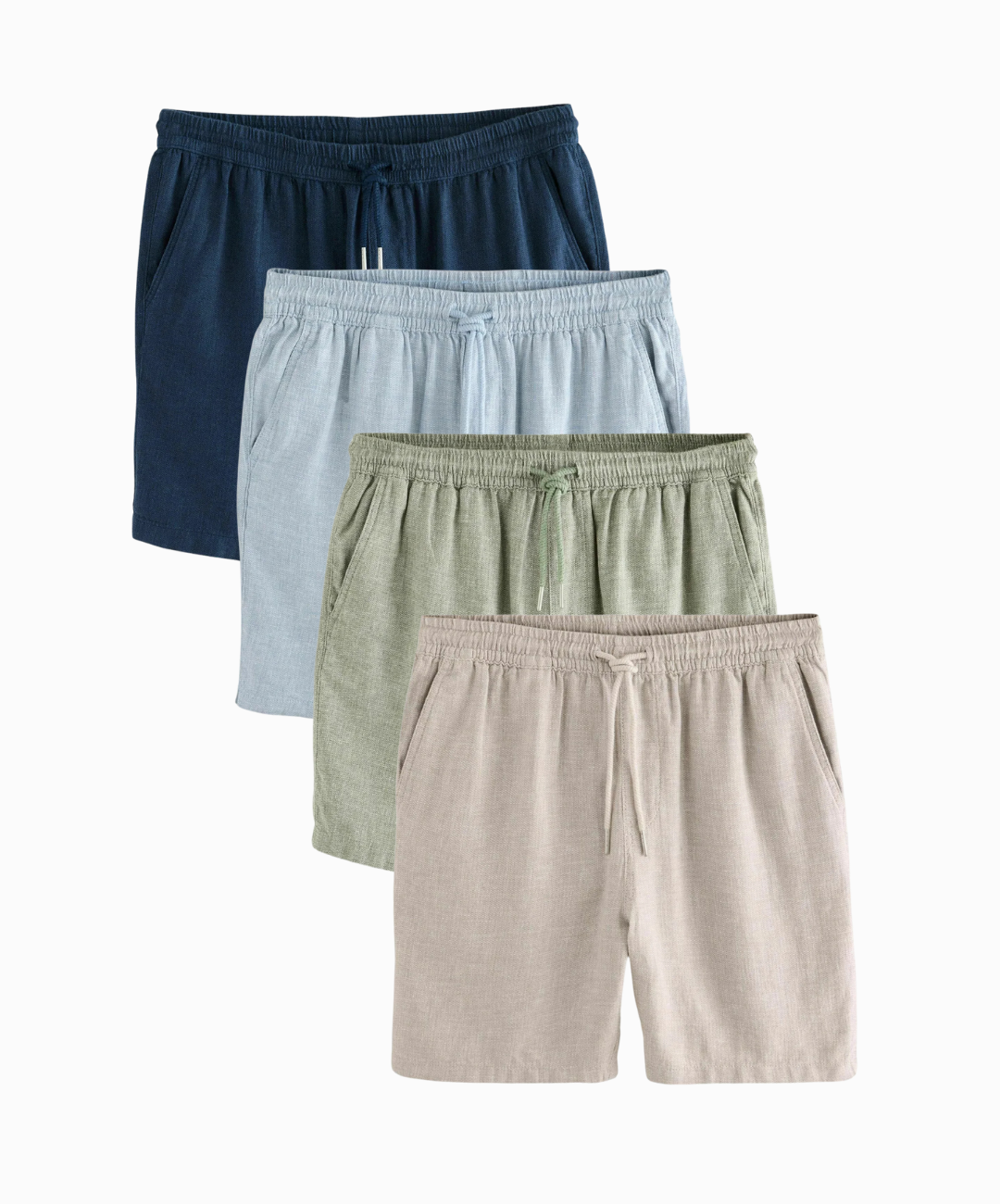 Kit 4 Short Linho Regular Fit