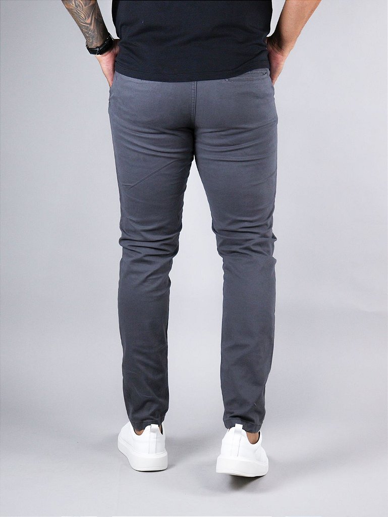 Calça Sarja Boss - Chumbo