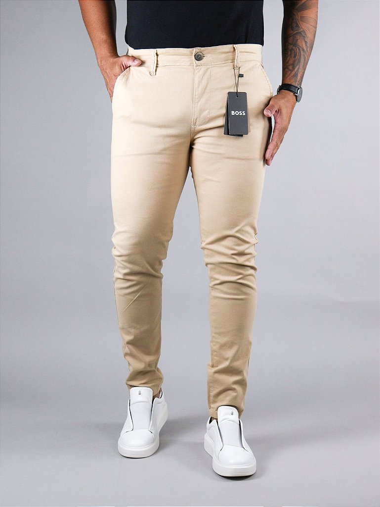 Calça Sarja Boss - Cáqui